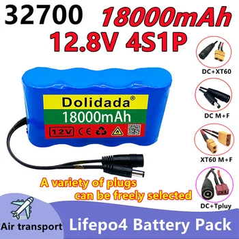 Batterie lifepo4 4S1P 32700 12.8 v, 18ah, avec bms 40a équilibré, pour bateau électrique et alimentation 12v ininterrompue