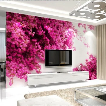 beibehang Потребителски 3d стенни тапети Голям хол тапети за спалнята стенно покритие безшевни розови 3d фотообои