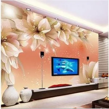 beibehang Стилен диван в европейски стил 3D големи стени спални къса хартия безшевни тапети на цветя хол papel de parede
