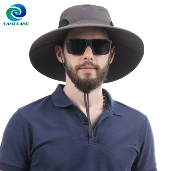 CAMOLAND Лятна мъжка шапка за риболов, скално катерене, туризъм, стоки с двойна употреба, мъжки солнцезащитная рибар шапка с широка периферия, панама, защита от слънцето