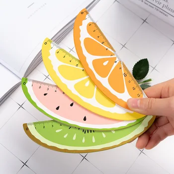 Cartoony плодов Портокал, диня, лимон, линийка, за пряка линия, инструмент, рекламни подаръци канцеларски материали
