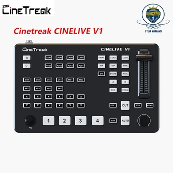 Cinetreak CINELIVE V1 pengalih Video 4 saluran, layar HD пълно 1080p60 Миксер Видео langsung rekaman PTZ Поточно langsung