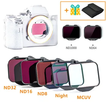 CMOS защита с клипсой MC UV ND8 ND16 ND32 ND64 ND1000 Нощен филтър за Sony A7R II III IV A7S III A7II A1 A9 A7C Камера с Клипсой