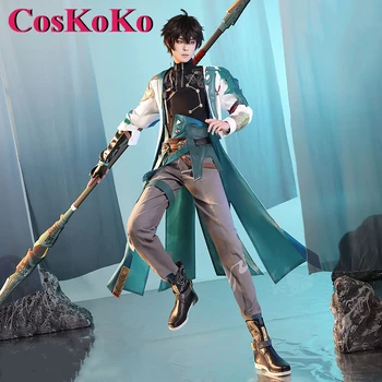 CosKoKo Дан Heng Cosplay аниме игра Honkai: звезден рельсовый костюм, красива модерна бойна форма, дрехи за ролеви игри на Хелоуин