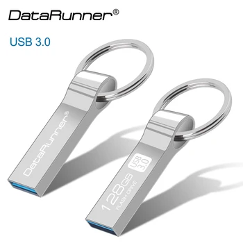 DataRunner Ключодържател USB Флаш памет 32 GB Метален Стик 128 GB 64 GB 16 GB 8 GB Флаш памет Cle Memory Stick 3.0 U Диск