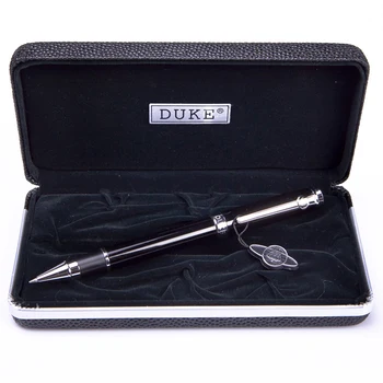 Duke Метална химикалка дръжка от черен и сребрист цвят от въглеродни влакна, бизнес писалка за писане DRP028