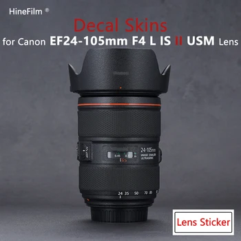EF 24-105 F4 II Обектив Премия Стикер Кожа за Canon EF 24-105 мм f4 L IS II USM Защитата на обектива От надраскване Фолио, Амбалажна Стикер
