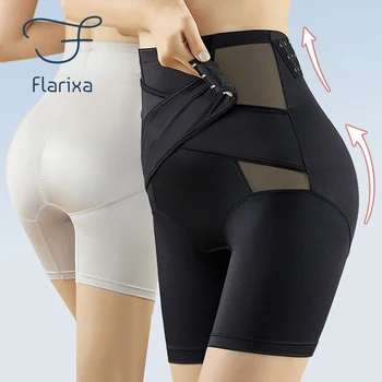 Flarixa плюс размери, женски тренажор за талия, шейпър фигури, къси панталони за контрол на корема, бикини с висока талия и плосък корем, панталони-боксьорите за стягане на задните части