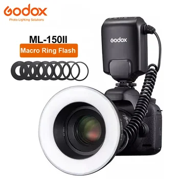 Godox ML-150II ML150II Макрокольцевая светкавица Speedlite за цифров огледално-рефлексен фотоапарат, Canon, Nikon, Pentax, Sony Olympus, led лампа за снимане