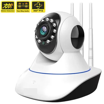 HD 3MP WiFi IP камера Smart Home ВИДЕОНАБЛЮДЕНИЕ НА 360 PTZ камера видеонаблюдение за защита на сигурността на закрито, видеомонитор за домашни любимци Securcam