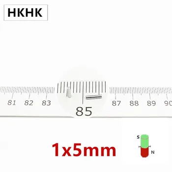 HKHK 500 бр., мини-магнит 1x5 мм, мини-магнитния енкодер, 1 мм, силни магнитни стандарт 1x5 мм