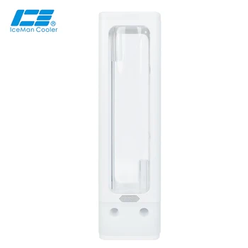 IceManCooler DX3-240 Резервоар за вода от бяло стъкло е съвместим само с помпа DDC, тръбен резервоар 5 В 3PIN ARGB, поддръжка на синхронизация на дънната платка