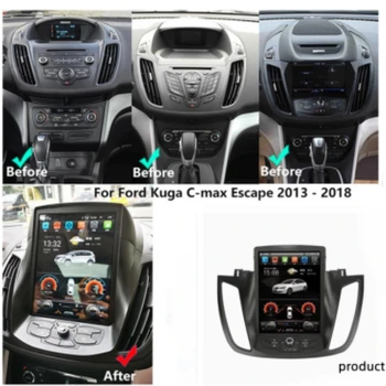 IPS Екран на Android 13 За Ford Kuga C-max Escape 2013-2018 Главното Устройство Радио GPS Навигация Авто Мултимедиен Плейър Carplay 2 DIN
