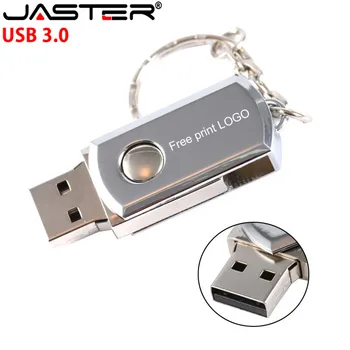 JASTER USB 3.0 Метален Ключодържател Флаш стик 3,0 64 GB 32 GB 16 GB Пръчка реалния капацитет на Флаш памет USB-устройство
