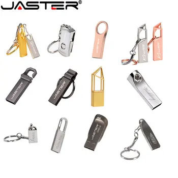 JASTER Безплатен Потребителски Лого, USB Флаш памети 64 GB Ключодържател Подарък USB 2.0 Memory Stick 32 GB Метална Писалка-памет от 16 GB, Мини-Карта 8 GB