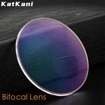KatKani 1.49/1.56/1.61 Антирадиационные, които предпазват от надраскване, антибликовые HD фотохромичните UV400 оптични бифокални лещи по лекарско предписание 1 чифт