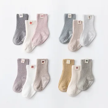 Lawadka/3 чифта/комплект, Пролетно-Есенни Чорапи за Новородените Момичета и Момчета, Ежедневни Чорапи за Момичета, Памучни Чорапи, за Деца, за Бебета 2023