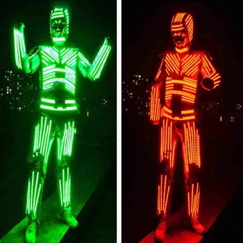LED lumious led осветление костюми роботи kryoman костюми за сцена, нощен клуб, цирк, театър