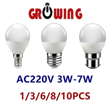 Led мини-лампа G45 3 Вата-7 W E14 E27 B22 220-240 v, без светлинни ефекти топло бяла светлина е подходящ за кухни, тоалетни, долна светлина