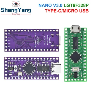 LGT8F328P-LQFP32 MiniEVB TYPE-C MICRO USB е Съвместимо с ATMEGA328 Nano V3.0 LGT8F328P CH9340C/HT42B534-1 SOP16 За Arduino