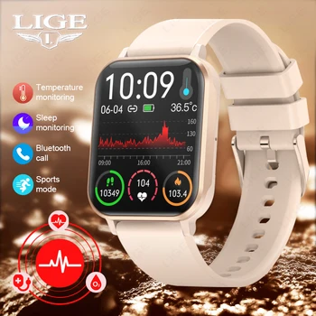 LIGE 2023 Женски Смарт часовници I68, Водоустойчив Фитнес Часовници с Bluetooth-Разговори за Мъже, 1,83 