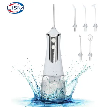 LISM Преносим Иригатор за устната кухина Водна Нишка Стоматологични Водоструйные Инструменти За Почистване на Зъбите 300 МЛ 5 Дюзи Машина За Миене на Устата Flos