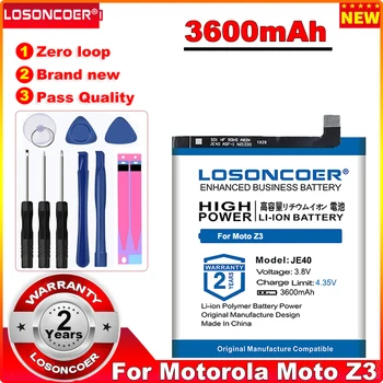 LOSONCOER 3600 mah JE40 Батерия за Motorola Moto Z3 G7 XT1962-1 P30 PLAY XT1941-2 И Мото G7 Play XT1952