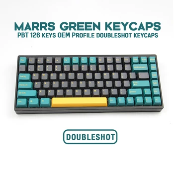 Marrs Green 126 комбинации PBT Double shot OEM Profile keycaps за механична клавиатура cherry mx Switch Персонални подредба 60 87 108