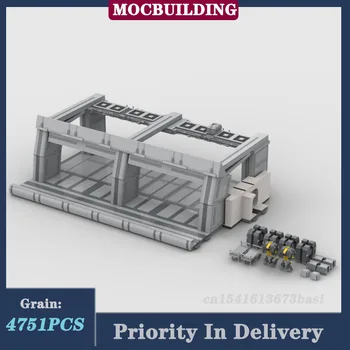 MOC Space Series Сглобяване на модели на хангар градивните елементи на Системата за външния коридор Колекция Играчка за подарък