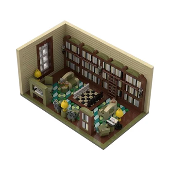 MOC Библиотека Колекция от Градивните елементи на Образование DIY Детски Модел на Класически Животни САМ Тухли Играчки Детски Рожден Ден Подарък Играчка