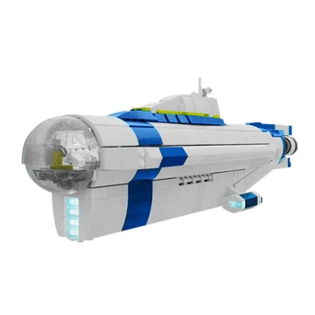 MOC Дълбоководно плаване на военен кораб Градивен елемент на Модел Subnautica Cyclops самолетоносач подводницата на военно-морските кораби Тухла Детска играчка, подарък за момче