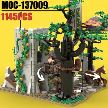 MOC Средновековна военна лесовъдство тренировъчно Градивни елементи дърво къща вила замъка на рицарите припои гама от двора на тухлите играчки