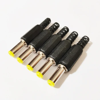 NCHTEK съединители dc 5,5 *2,5 мм, жълто на върха, пластмасов капак, свързване на адаптер, жак захранване dc 5,5 2,5 / Безплатна доставка/60 бр.