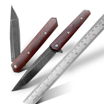 NEWOOTZ Сгъваем Нож от Палисандрово Дърво VG10 Тактически Нож Ловен Подарък За Оцеляването на Къмпинг EDC Нож
