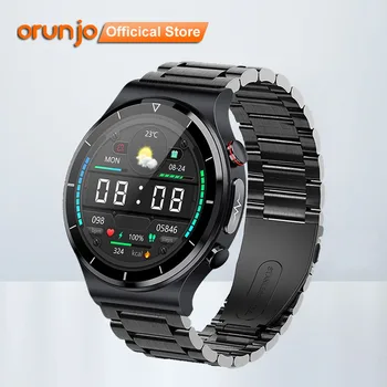 Orunjo E88 Смарт Часовници Мъжки ЕКГ + ТОЧКИ Температурата на тялото Кръвно Налягане, Сърдечната Честота Водонепроницаемое Безжично Зарядно Устройство Smartwatch 360 *360 HD