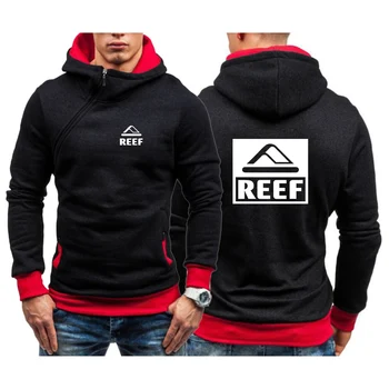 Reef 2023, мъжки новата пролетно-есенна hoody с качулка на диагонал с цип, блузи с качулка, популярна спортно облекло, градинска дрехи, пуловери, блузи
