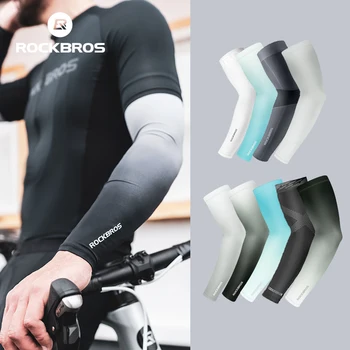ROCKBROS рамото ръкави Ice Silk Спортни велосипед на рамо ръкави със защита от слънцето и ултравиолетовите Дышащее обзавеждане за фитнес, за джогинг на открито
