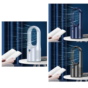 SANQ Домакински настолен електрически вентилатор с турбокомпресор, която се презарежда чрез USB, безшумен мини-преносим вентилатор за охлаждане, 6 платна на вятъра 2000 mah
