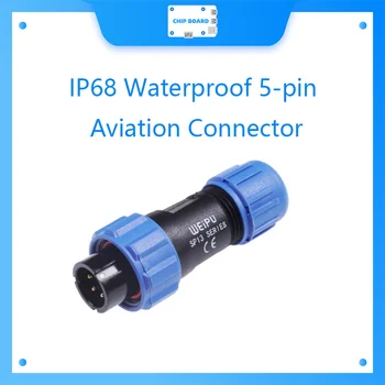 seeed IP68 Водоустойчив 5-пинов авиационен конектор/кабелен щепсел SPI1310/P