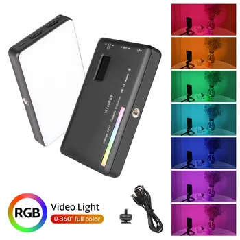 SH RGB LED Видеопанель Заполняющий Светлина Пълен Комплект Осветление на Камерата Vlog Youtube голяма influencer Димиране два цвята 2500 K-9000 K CRI 95+