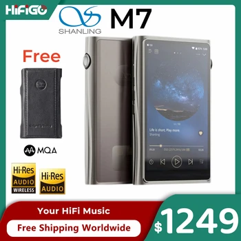 SHANLING M7 Водещ Преносим Цифров аудио плейър Full HD 1080P Hi-Res WiFi, Bluetooth, MP3 Музикален плейър Android10 DSD512 16x MQA