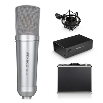 ST-6160 Домашен студиен микрофон обзавеждане за запис на поточно подкаст професионален микрофон кондензаторен микрофон с голяма бленда