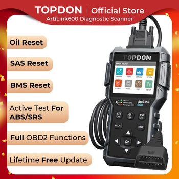 TOPDON AL600 OBD2 Четец на код Скенер Кола Пълна с OBDII Автомобил на Инструмента за Диагностика на Професионална Автоматична Система за сканиране на двигателя на СИДДО Търсене