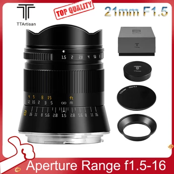 TTArtisan 21 мм F1.5 MF Пълен Обектива на Камерата Fame За Sony E Canon RF Nikon Z Leica SIGMA L Обектив с Монтиране на Panasonic