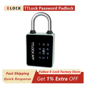 TTlock парола за заключване на панти Bluetooth сензорен екран RFID IC карта ключ Домашна сигурност Водоустойчив шкаф за Електронна чанта за багажното заключване