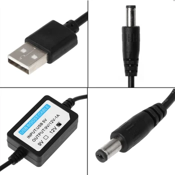 USB 5 до 12 На 5,5x2,1mm Нагоре Кабел-Адаптер Усилвател Кабел Линия за Wi-Fi Рутер J60A