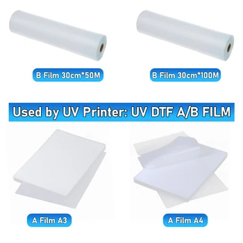 UV-DTF Филм на B Магическа UV-DTF Филм, А Филм B За принтер с UV-Трансферной фолио с Неправилна форма UV-DTF Фолио За UV-DTF принтер