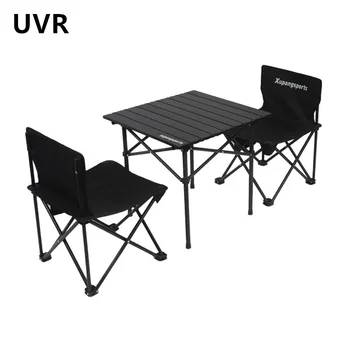 UVR Нов набор от сгъваеми столове и маси за улицата, ультралегкое обзавеждане за пикник, преносими алуминиеви маси и столове за къмпинг