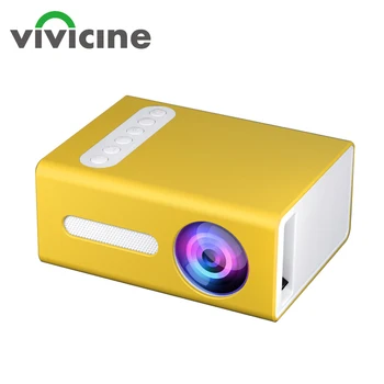 Vivicine Нов led мини-прожектор T300 320x240 пиксела, поддържа 1080P HDMI-съвместим USB аудио Портативен домашен мултимедиен плейър