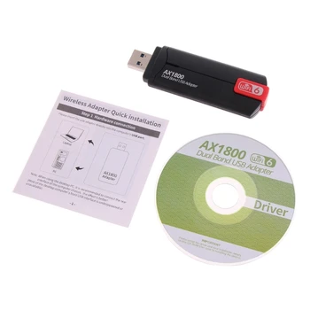 WiFi 6 USB адаптер AX1800 2,4 G/5 Ghz AX1800H безжична карта USB3.0 WIFI6 P9JB